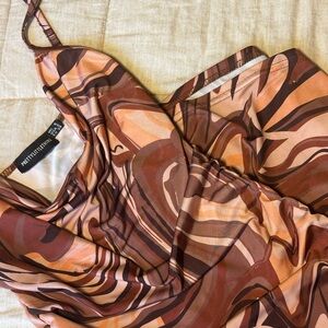 FashionNova Bodycon Maxi Brown Dress